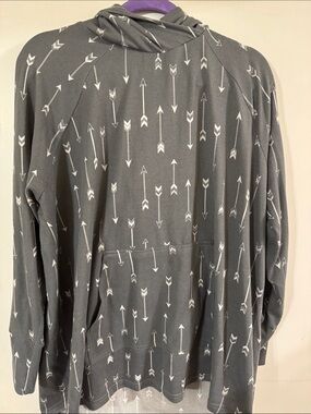 Lularoe, Gray Arrow-Print, Amber,  Hoodie Sweater